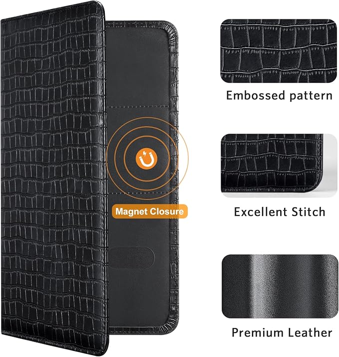 CoBak Car Registration and Insurance Holder | Vehicle Glove Box Organizer, Auto Truck Compartment Document Case with Magnetic Closure for Insurance & Driver License