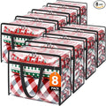 SpaceTrove Clear Clothes Storage Bags, 8 Pack Closet Organizers and Under Bed Storage Containers, Foldable Moving Bags with Zippers for Comforter, Blanket, Bedding, Duvet, PVC Packing Bags 90L