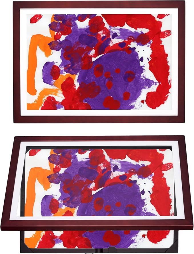 Dynamic Frames Li’l Davinci Front-Open 2-Pack Kids Art Frames, Wooden Frames for 12x18 Artwork, Prints & Certificates, Store up to 50 per Frame, 14.75 x 20.75 Outer Dimensions, Cherry