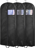 KIMBORA 54" Suit Bags for Closet Storage and Travel, Gusseted Hanging Garment Bags for Men Suit Cover With Handles for Clothes, Coats, Jackets, Shirts（3 Packs）