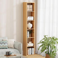6 Cube Storage Organizer Single Row, Cube Shelf with Heavy-Duty Thick Boards, 13.31"L x 9.37"W x 72.36"H, Smooth Easy-Clean Panels, Simple Assembly, for Living Room Bedroom Children Room, Natural Oak