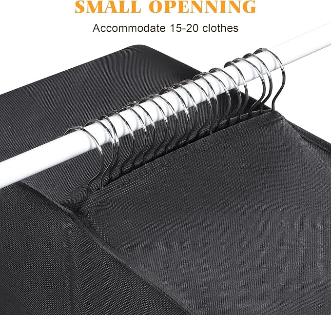 Univivi Garment Bags for Hanging Clothes, 50" Heavy Duty Suit Bags, Extra Capacity Clothes Bags for Moving, Suit Cover with Handles and Buckle Straps for Suit, Coat, Jacket, 2 Pack
