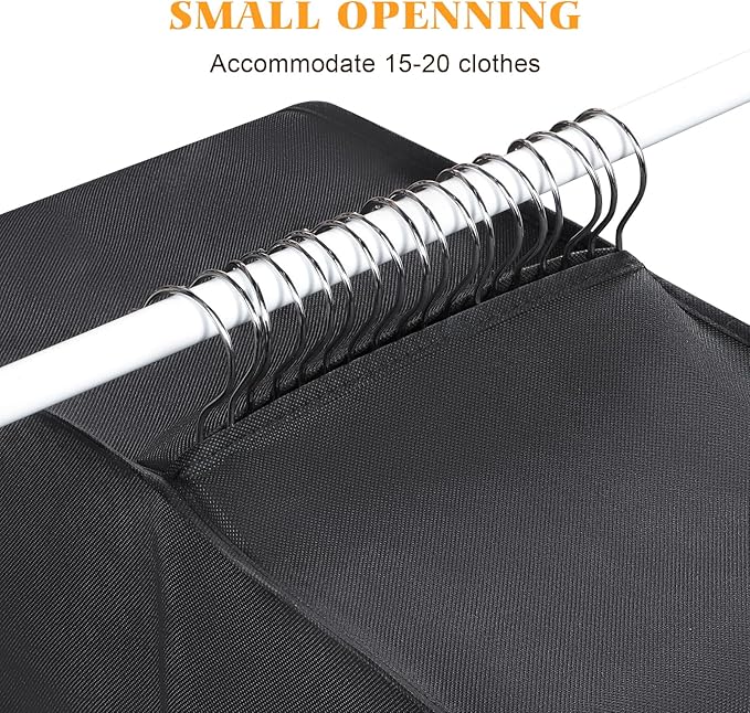 Univivi Hanging Garment Bag for Travel, 60" Heavy Duty Suit Bags, Extra Capacity Hanging Clothes Bag for Closet Storage, Dress Cover with Handles and Buckle Straps for Suit, Coat, Jacket, 2 Pack
