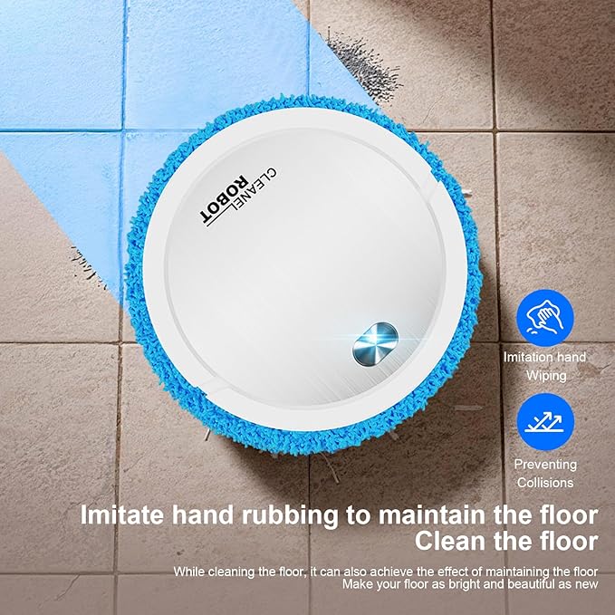 Robot Vacuum and Mop, 3-in-1 Sweeping Vacuuming & Mopping, 3000Pa Suction, Ultra-Thin Quiet, Ideal for Pet Hair and Hard Floors with Smart Navigation-tdj