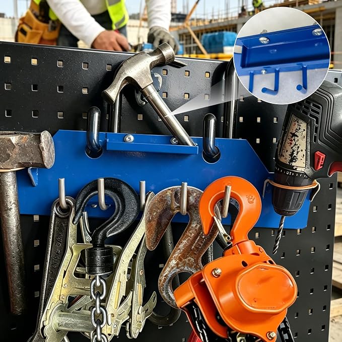 Heavy Duty Lineman Tool Board for Bucket Trucks Wall Mount Tool Organizer with 2" & 3" Aerial Bucket Hooks,Linework Bucket Truck Accessories