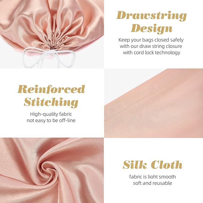3‑Pack Drawstring Dust Bags with ID Labels | Silk Dust Covers, Handbags, Purses