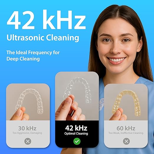 Magnasonic Ultrasonic Cleaner - 20oz Stainless Steel Tank, Digital Timer, 5 Cleaning Modes, Ultrasonic Jewelry Cleaner for All Jewelry, Eyeglasses, Watches, Dentures, Retainers & More