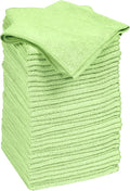 Quickie Cleaning 32-Pack Microfiber Cleaning Cloth 14"x14" inch Green All-Purpose Towel/Wiper for Multi-Purpose Indoor/Outdoor Cleaning/Dusting/Polishing on Kitchen/Bathroom/Auto Surfaces