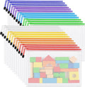 24pcs Mesh Zipper Pouch Bags, A3 Large Size 8 Colors Plastic Zipper Bags for Organizing Storage, Clear Pouches with Zipper, Waterproof Mesh Bags for Office Supplies, Home Organize, Travel Storage