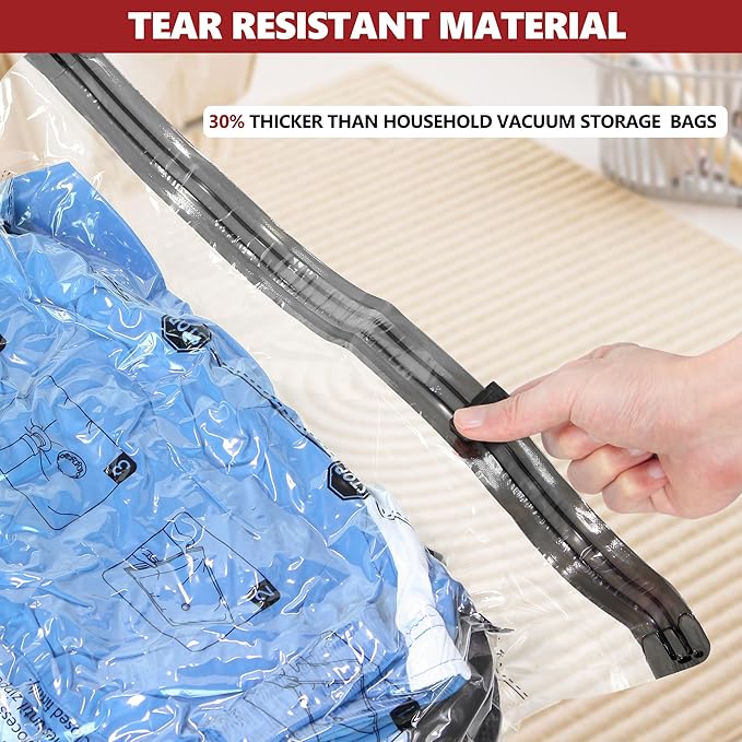 Vacuum Seal Bags for Clothing Travel and Home Storage, Travel Vacuum Bags with Electric Pump, Space Saver Compression Packing Cubes for Luggage Suitcase Bedding Blankets Clothes, 10 Small