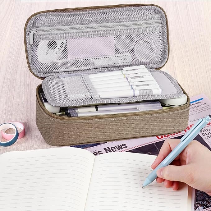 WEMATE Pencil Case, Large Storage Organizer, Makeup Bag, Teacher Must - have, Big Pencil Pouch, Marker Case for College