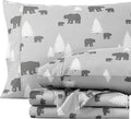 Bare Home Queen - Christmas Sheet Set - Luxury 1800 Ultra - Double Brushed Soft Microfiber - Deep Pockets - Easy Fit - 4 Piece Set - Holiday Bed Sheets (Queen, Kodiak)