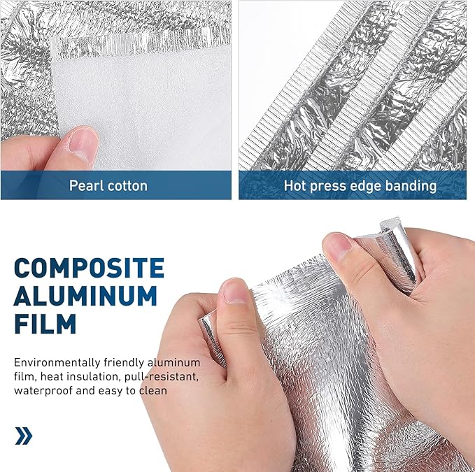 UPKOCH Disposable Foil Insulation Bags 11.81X7.87 Inch Thick Thermal Food-Keeping Pouches for Takeout Picnic Travel Fruit Storage
