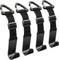 Amooca Headrest Hooks for Car Adjustable 4 Pack Vehicle Seat Back Organizer Storage Hanger Holder for Purse Bags Universal Fit with Clip Black Carbon Fiber
