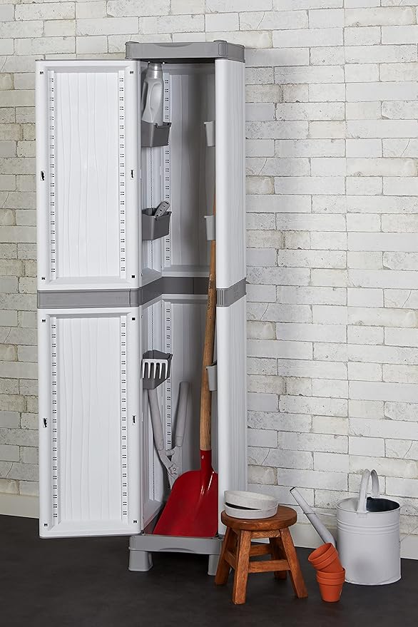 Terry, Base 2350 UW, Cabinet 1 Door and 6 Buckets. Color: Gray, Material: Plastic, Dimensions: 35x43.8x181.8 cm