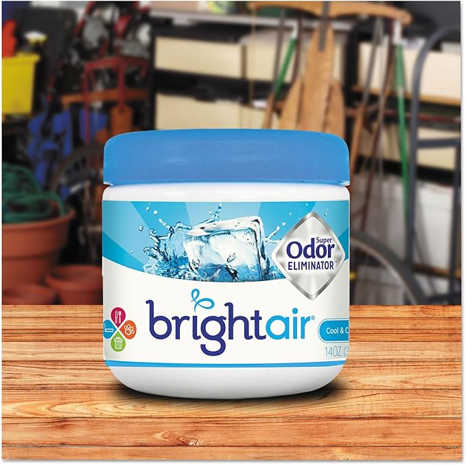 BRIGHT Air Super Odor Eliminator, Cool And Clean, Blue, 14 Oz Jar
