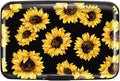 Coco Rossi Credit Card Holder RFID Aluminum Small Mini Wallet Women | Metal Wallet, Business Cards Holder, ID Case, Slim Sleeves, Womens Girls Gift, Carry Proof Wallets for Travel, Sunflower