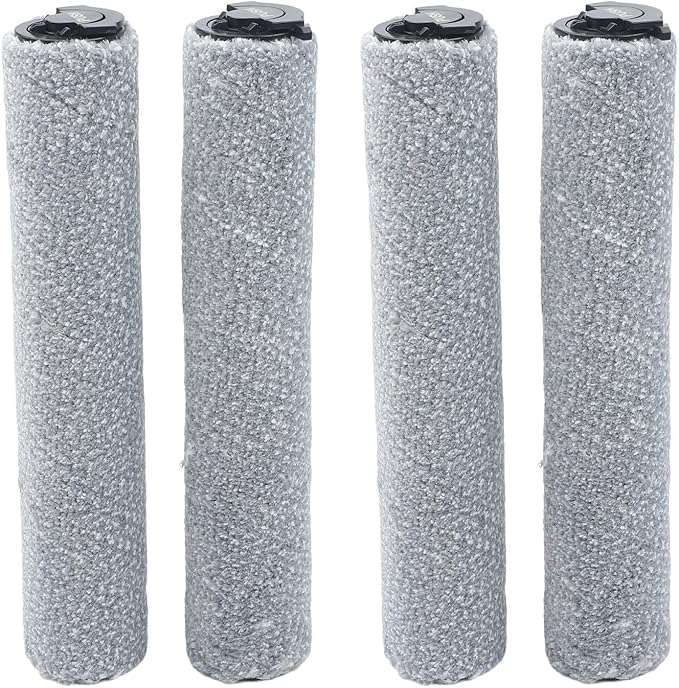 Roller Brush Main Brush Replacement Compatible with for MOVA Z60 Ultra Roller Robot Vacuum Cleaner for Efficient Cleaning on Multiple Surfaces with Sturdy Plastic Fiber Construction(2 Pairs)