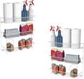 ClosetMaid 3-Tier Wall Rack Ideal for Spices, Pantry, Laundry Room Storage and More, 20" H x 19" W x 6" D, White, 2-Pack