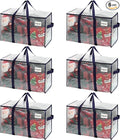 VENO 6 Pack Heavy Duty Moving Bags, Extra Large Storage Bags with Reinforced Handles & Strong Zippers, Foldable & Reusable Moving Box Alternative for Clothes & Dorm Storage