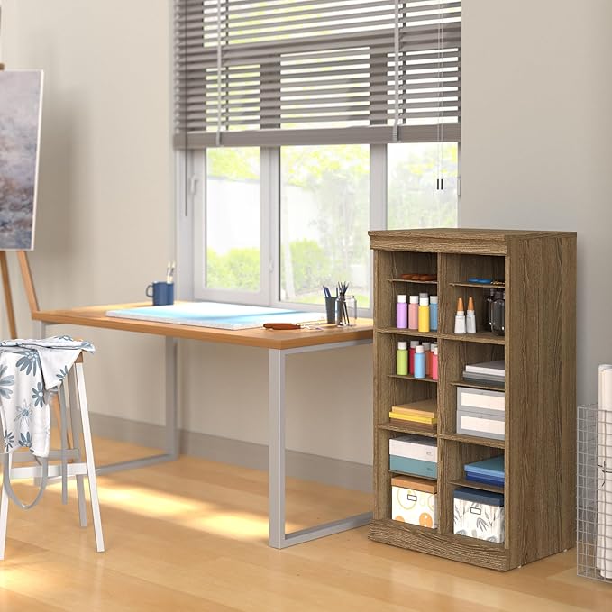 ClosetMaid Modular Storage Stackable 12-Shelf Unit with Dividers, Sand
