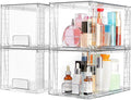 Vtopmart Clear Under Sink Organizer, 8 Pack Stackable Storage Drawers Set Designed to Fit Bathroom&Kitchen Under-Sink Organization