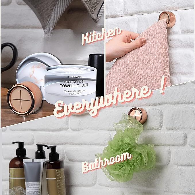 HEFA Towel Hooks, Dish & Hand Towel Holder, Kitchen Organization, 8 Pack Eco