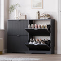 BORNOON Large Shoe Cabinet for Entryway, Shoe Rack Cabinet with 4 Flip Drawer and Adjustable Shelves for Small Apartment, Foyer