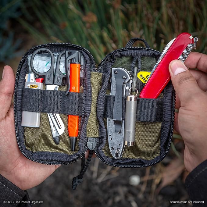 MAXPEDITION Pico Pocket Organizer, Ultra Compact EDC Gear Pouch, Tactical Utility Pouch for Everyday Carry, Tools, Gadgets, Outdoor First-Aid Kit, Survival