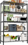 ROOMTEC 5-Tier Wire Shelving Unit,36" W*14" D*72" H, Max Load 1750LBS | Adjustable Storage Shelves, Small Garage Shelving, Metal Shelf Rack for Kitchen, Laundry, Pantry, Warehouse, Basement