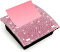 Pop up Sticky Note Dispenser,Rhinestone Self Sticky Note Holder,Cute Pink Desk Accessories for Office Supplies,Office Desk Decor,Teacher Gifts(Black Pink)