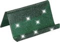 PATIKIL Business Card Holder for Desk, Acrylic Business Card Holders Shine Card Stand Organizer Cards Display for Office Exhibition, Green