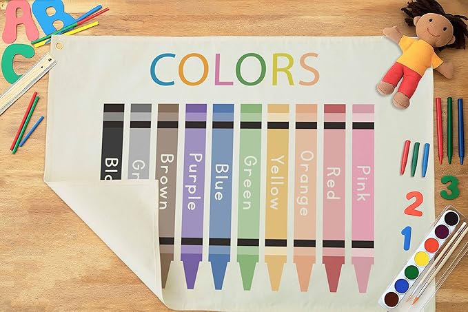Classroom Wall Banner Decor-Teacher Gift-Inspirational Back to School Wall Art Flag Decor-Colors-Hanging Canvas Banner for Classroom Reading Corner Homeschool Teacher Office Reading Corner