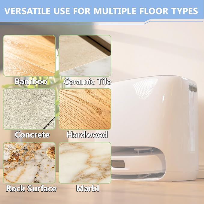 2 Pcs Mop Pad Holders and 6 Pcs Mop Pads | Compatible with Narwal Freo,Freo Pro,Freo X Ultra,Freo Z Ultra,Freo Z10 | Washable Reusable Microfiber Household Robot Vacuum Mop Replacement Parts