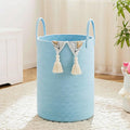 Laundry Basket,Woven Cotton Rope Laundry Hamper,80L for Decor Storage of Dirty Clothes,Toys and Blankets in Bathroom,Baby Room and Living Room