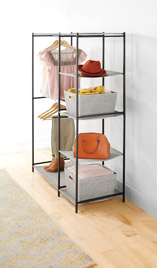 Whitmor Modern Industrial Freestanding Closet Organizer