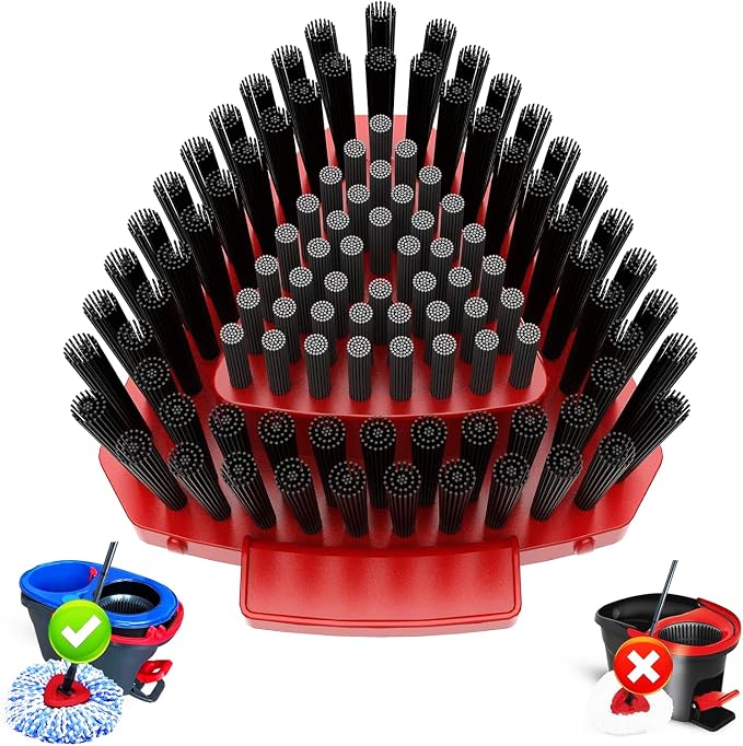 Fatmass Upgraded Spin Mop Replace Scrub Mop Brush Compatible with O Cedar 2 Tank RinseClean, Great for Kitchen, Deck, Bathroom and Shower Floor Scrubber (1 Pack)