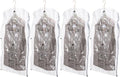 Hanging Vacuum Storage Bags, 4 Pack Short Size 41.3 x27.6 inch, Vacuum Seal Bags for Clothing, Space Saver Garment for Short Clothes, Coats, Suits, Dresses, Closet Oragnization and Storage