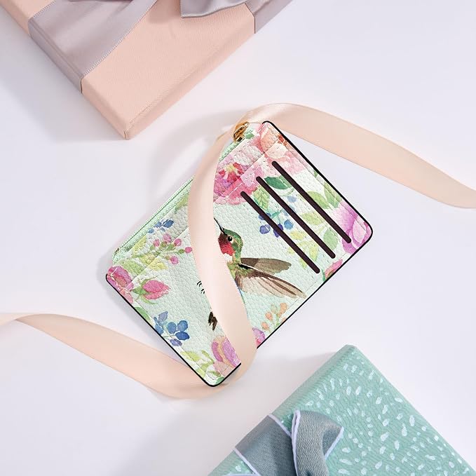 Tipmile Womens Credit Card Holder Wallet, Small Slim RFID Blocking Sleeve | Mini Tiny Cute ID Case, Minimalist Zipper Pocket Wallet, Thin Coin Purse, Mothers Gift