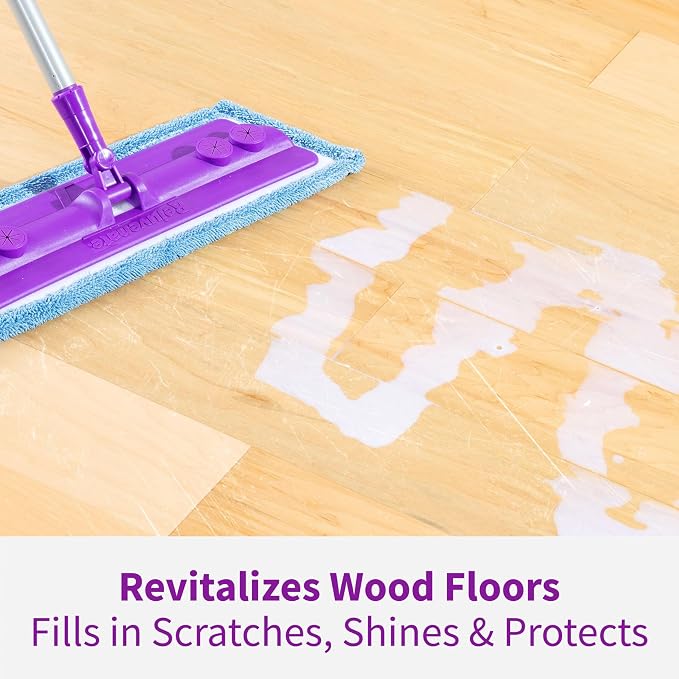 Rejuvenate Professional Wood Floor Restorer Fills Scratches, Shines And Protects Wood Flooring For A Matte Satin Shine, 32 Ounces | 1-Coat Application Fills Scratches, Shines & Protects Hardwood Floors, Leaves A Satin Finish, Safe For Pets & Kids