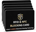 SaiTech IT 5 Pack RFID Blocking Card for Credit Debit ID Card, Black | Slim Anti-Theft Contactless NFC RFID Blocker Protector, Easily Fit into Wallet and Purse, for Men & Women