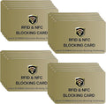 SaiTech IT 20 Pack RFID Blocking Card for Credit Debit ID Card, Golden | Slim Anti-Theft Contactless NFC RFID Blocker Protector, Easily Fit into Wallet and Purse, for Men & Women