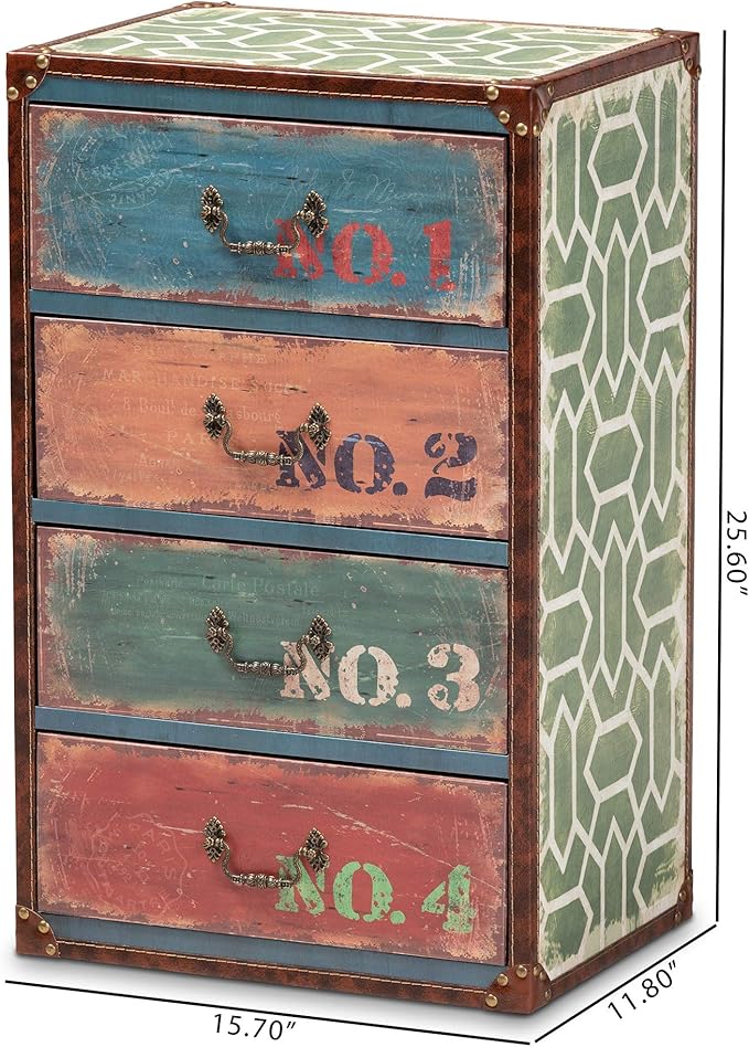 Baxton Studio Multipurpose Shelving and Cabinets, Multicolor