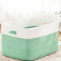 Artfeel Blanket Basket,Rectangle Woven Baskets for Storage,65L Laundry Basket for Decorative Nursery Blanket,Toys,Dirty Clothes and Magazine in Shelves,Baby Room,and Living Room