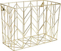 U Brands Desktop Hanging File Organizer, Gold Wire Metal Letter Size File Holder, Steel Wire Document & Folder Organizer for Office Desk, Home, Classroom