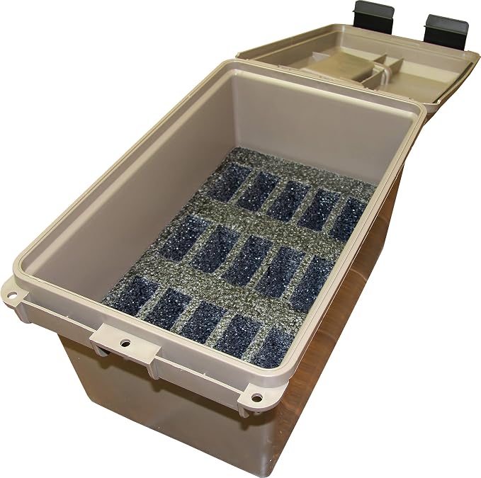 MTM TMC15 Tactical Mag Can | Fits 15 Mags of 20 or 30 Round 223/5.56 Mags, Water Resistant, Lockable, Stackable, Snap Lock Latches, USA Made