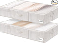 StorageWorks Extra Large Under Bed Storage Containers with Handles and Label Holder, 2 Pack Ultra-thick Fabric Underbed Bins, Closet Organizer for Clothes, Blankets, Sweater