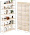 BHG Vintage Multifunctional Folding Bookshelf, No-Assembly Plant Stand Storage Rack Shelves for Home Office