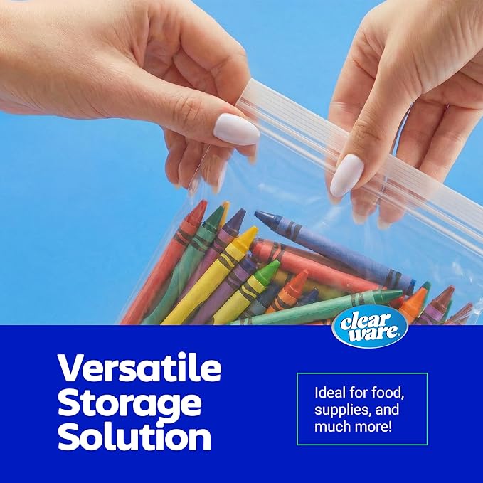 Double Zipper Storage Bags, Gallon Size - 200 Count, (4 packs of 50), Reusable Thick Food Plastic Storage Bags - Microwave-Safe, BPA Free - Resealable Containers for Lunch, Snacks, Meals