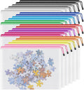 Smarpau B4 Mesh Zipper Pouch, 24 Pack 12 Colors 15" x 11" Zipper Pouches for Organizing, Multipurpose Waterproof Zipper Bags for Office Supplies